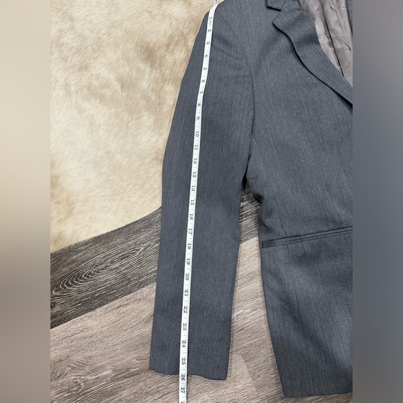 The Blk Tux 38R Tollegno 1900 Gray Suit Jacket Blazer 100% Merino Wool Italy - Picture 5 of 11